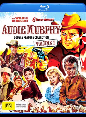 Glen Innes NSW, Audie Murphy Double Feature - Wild And The Innocent, The  / Six Black Horses, Movie, Westerns, Blu Ray