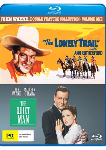 Glen Innes NSW, John Wayne Double Feature - Lonely Trail, The / Quiet Man, The, Movie, Westerns, Blu Ray