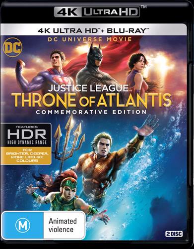 Glen Innes NSW, Justice League - Throne Of Atlantis, Movie, Action/Adventure, Blu Ray