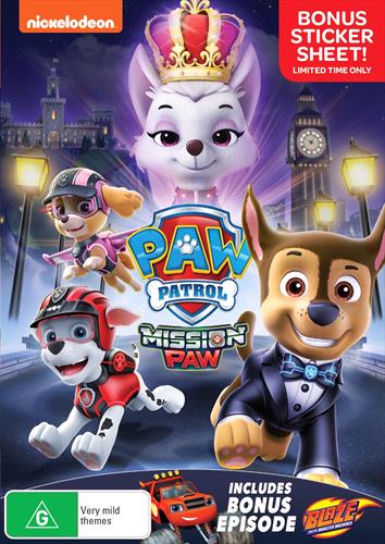 Glen Innes NSW, Paw Patrol - Mission Paw, Movie, Children & Family, DVD